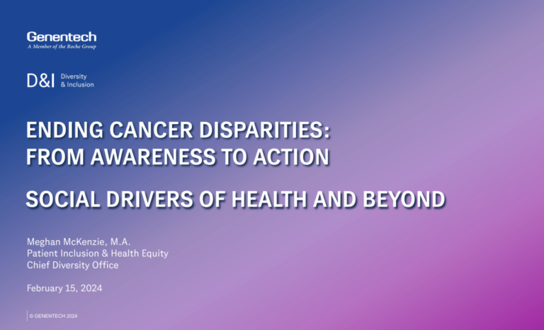 Ending Cancer Disparities: From Awareness to Action slide deck cover